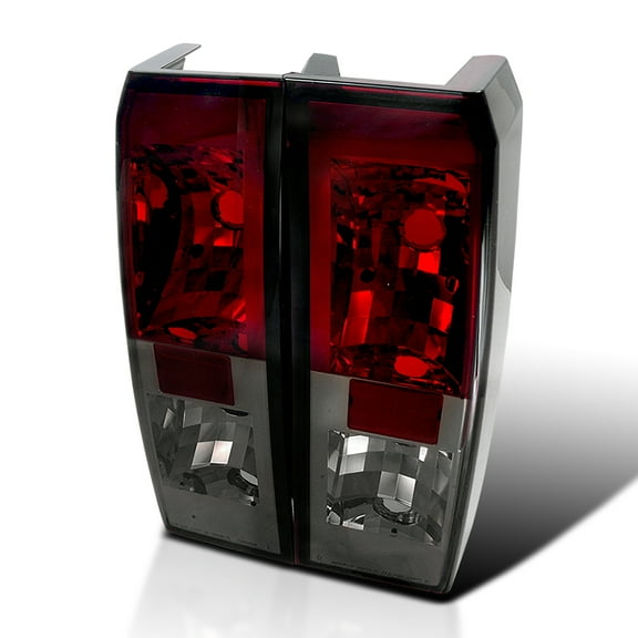 Spec-D Tuning Red Smoke Lens Tail Lights Compatible with 2005-2010 Hummer H3, Left + Right Pair Assembly
