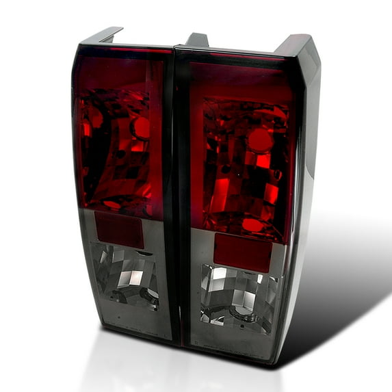 Spec-D Tuning Red Smoke Lens Tail Lights Compatible with 2005-2010 Hummer H3, Left + Right Pair Assembly