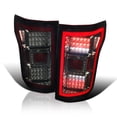 thumbnail image 1 of Spec-D Tuning Red Smoke Tail Lights w/ LED Light Bar Compatible with 2018-2020 Ford F-150, Left + Right Pair Assembly, 1 of 7