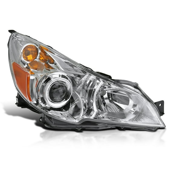 Spec-D Tuning Right Passenger Side Chrome Projector Headlight Compatible with 2010-2014 Subaru Legacy, 2010-2014 Subaru Outback