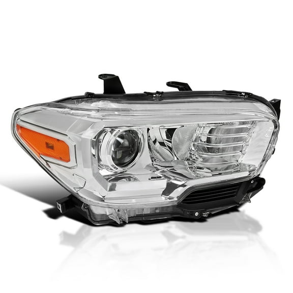 Spec-D Tuning Right Passenger Side Chrome Projector Headlight Compatible with 2016-2022 Toyota Tacoma with factory LED daytime running lights