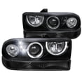 thumbnail image 1 of Spec-D Tuning S10 Blazer Pickup Black SMD LED Projector Headlights + Bumper Lights Lamps Compatible with 1998-2004 Chevy Left + Right Pair Headlamps Assembly, 1 of 7