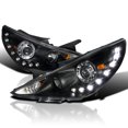thumbnail image 1 of Spec-D Tuning SMD LED Black Projector Headlights Compatible with 2011-2014 Hyundai Sonata, Left + Right Pair Headlamps Assembly, 1 of 5