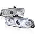 thumbnail image 1 of Spec-D Tuning SMD LED Dual Halo Chrome Housing Clear Lens Projector Headlights Compatible with 1998-2004 Chevy S10 Pickup, 1998-2004 Chevy S10 Blazer, Left + Right Pair Headlamps Assembly, 1 of 7