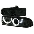 thumbnail image 1 of Spec-D Tuning SMD LED Dual Halo Smoke Projector Headlights Compatible with 1998-2004 Chevy S10 Pickup, 1998-2004 Chevy S10 Blazer, Left + Right Pair Headlamps Assembly, 1 of 7