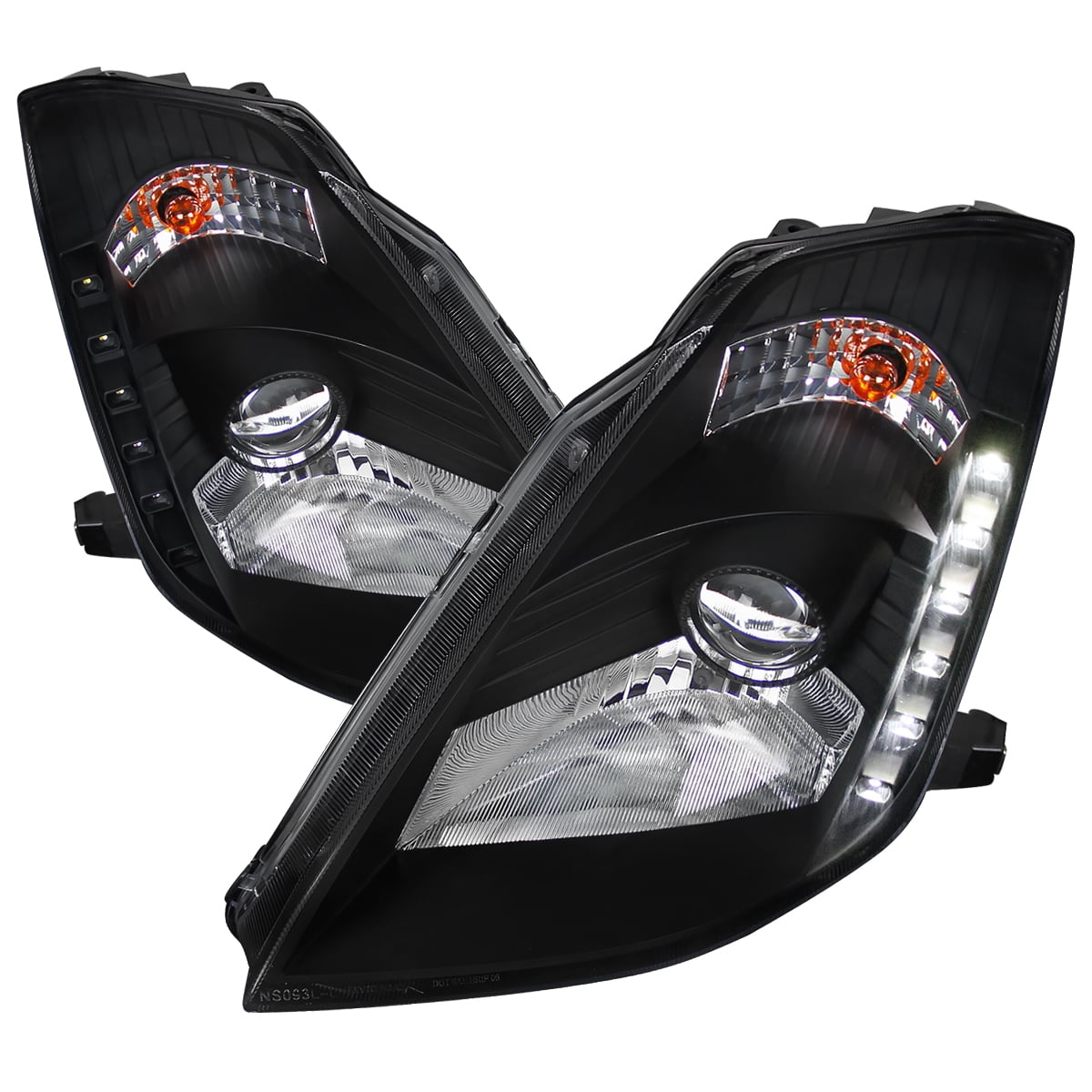 Spec-D Tuning SMD LED HID Black Projector Headlights Compatible with