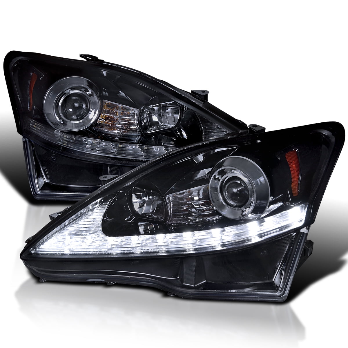 SpecD Tuning SMD LED Signal Smoke Lens Projector Headlights Glossy