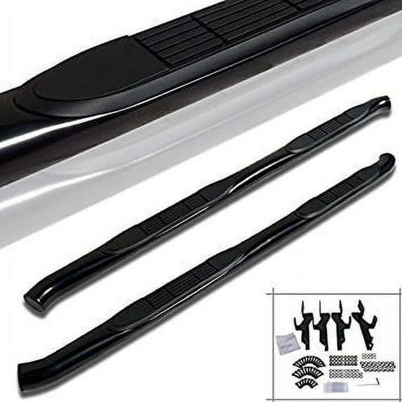 Spec-D Tuning SSB3-RAM02QCBK-WB Dodge Ram 1500 2500 3500 Quad Crew Cab Black 3" S/S Side Step Nerf Bar