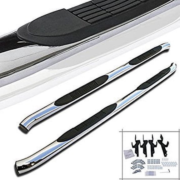 Spec-D Tuning SSB3-RAM02QCS2-WB Dodge Ram 1500 2500 3500 Quad Cab 3" Stainless Side Step Nerf Bar