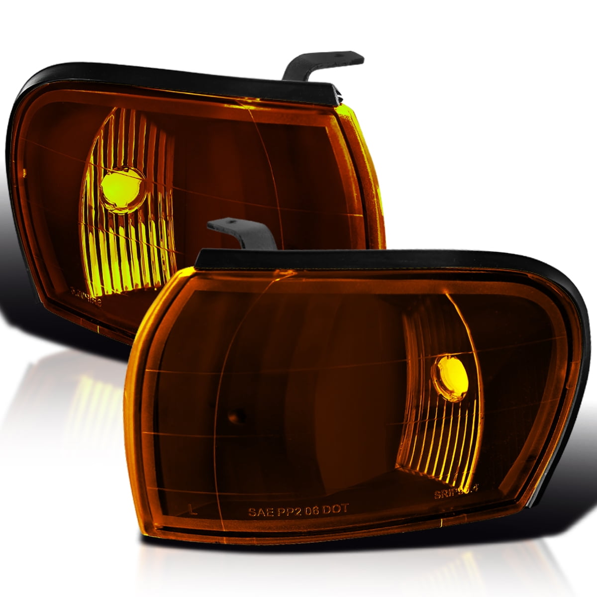 Spec-D Tuning Smoke Amber Lens Corner Lights Compatible with 1995-2001 Subaru Impreza 2.5 WRX L+R Pair Assembly