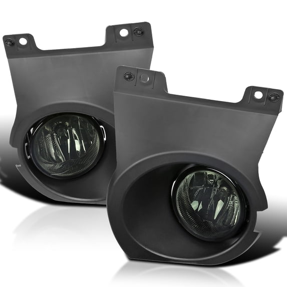 Spec-D Tuning Smoke Fog Lights + Switch + Black Bezels Compatible with 2011-2014 Ford F-150, L+R Pair Assembly