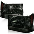 thumbnail image 1 of Spec-D Tuning Smoke Headlights + Bumper Lights + Corner Lamps Compatible with 1993-1996 Jeep Grand Cherokee, Left + Right Pair Headlamps Assembly, 1 of 6