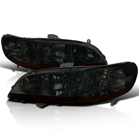 Spec-D Tuning Smoke Headlights Compatible with 1998-2002 Honda Accord Sedan Coupe L+R Pair Head Light Lamp Assembly