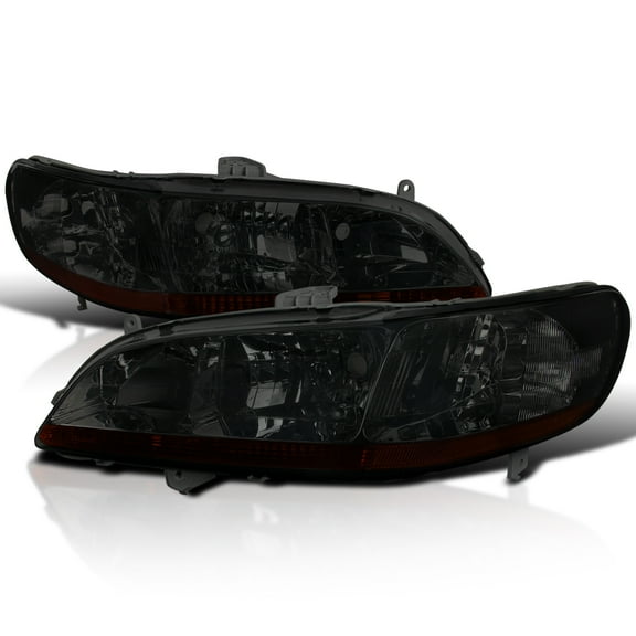 Spec-D Tuning Smoke Headlights Compatible with 1998-2002 Honda Accord Sedan Coupe L+R Pair Head Light Lamp Assembly