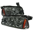 thumbnail image 1 of Spec-D Tuning Smoke Headlights + Corner Lights Compatible with 2006-2010 Dodge Charger L+R Pair Head Light Lamp Assembly, 1 of 6
