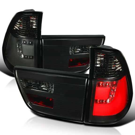 Spec-D Tuning Smoke LED Tail Lights Compatible with 2000-2006 BMW X5 E53, Left + Right Pair Assembly