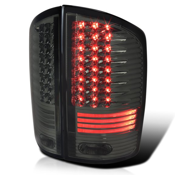 Spec-D Tuning Smoke LED Tail Lights Compatible with 2002-2006 Dodge Ram 1500/2500/3500, Left + Right Pair Assembly