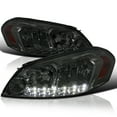 thumbnail image 1 of Spec-D Tuning Smoke Led Headlights Compatible with 2006-2013 Chevy Chevrolet Impala, 2006-2007 Monte Carlo, 2014-2016 Impala Limited, L+R Pair Head Light Lamp Assembly, 1 of 6