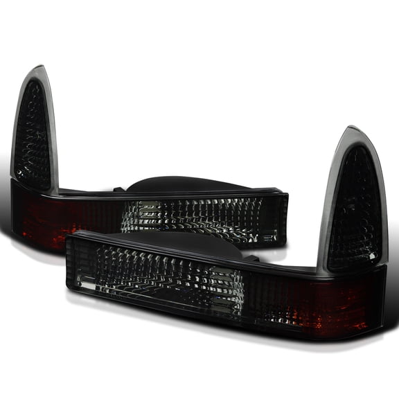 Spec-D Tuning Smoke Lens Bumper Corner Lights Compatible with 1999-2004 Ford F250 F350 F450, 2000-2004 Ford Excursion, L+R Pair Assembly