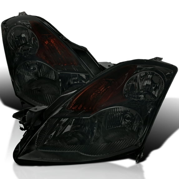 Spec-D Tuning Smoke Lens Headlights Compatible with 2007-2009 Nissan Altima 4Dr L+R Pair Head Light Lamp Assembly