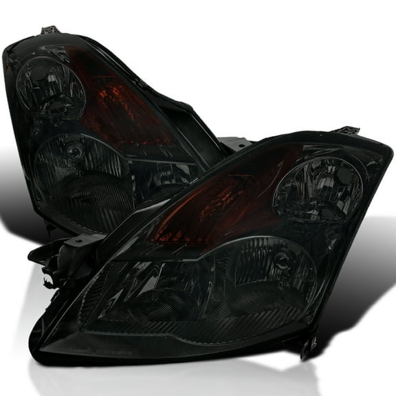 Spec-D Tuning Smoke Lens Headlights Compatible with 2007-2009 Nissan Altima 4Dr L+R Pair Head Light Lamp Assembly