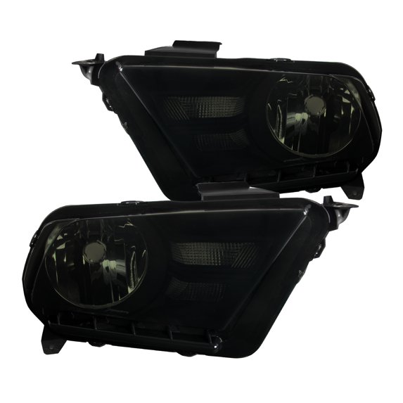 Spec-D Tuning Smoke Lens Headlights Compatible with 2010-2013 Ford Mustang L+R Pair Head Light Lamp Assembly
