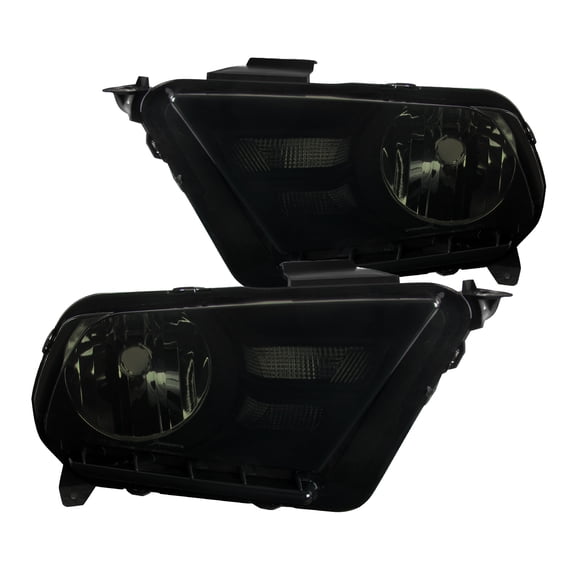 Spec-D Tuning Smoke Lens Headlights Compatible with 2010-2013 Ford Mustang L+R Pair Head Light Lamp Assembly