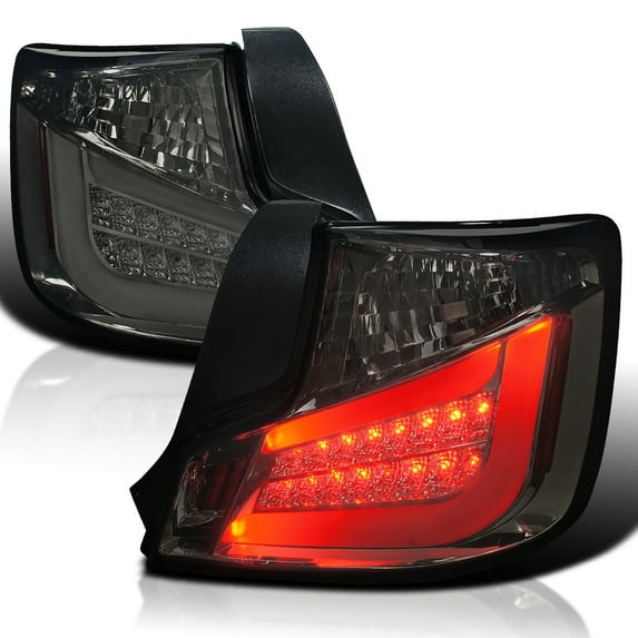 Spec-D Tuning Smoke Lens LED Bar Tail Lights Compatible with 2011-2013 Scion tC Models With Production Date Before May 2013 Only, Left + Right Pair Assembly