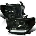 thumbnail image 1 of Spec-D Tuning Smoke Lens LED Strip Headlights Compatible with 2014-2021 Toyota Tundra Pickup L+R Pair Head Light Lamp Assembly, 1 of 6