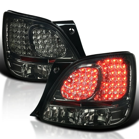 Spec-D Tuning Smoke Lens LED Tail Lights Compatible with 1998-2005 Lexus GS300/GS400/GS430, Left + Right Pair Assembly