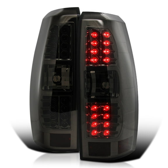 Spec-D Tuning Smoke Lens LED Tail Lights Compatible with 2007-2012 Chevy Avalanche, Left + Right Pair Assembly