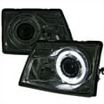 thumbnail image 1 of Spec-D Tuning Smoke Lens Projector Headlights W/ Halo Ring Compatible with 1998-2000 Ford Ranger, Left + Right Pair Headlamps Assembly, 1 of 7