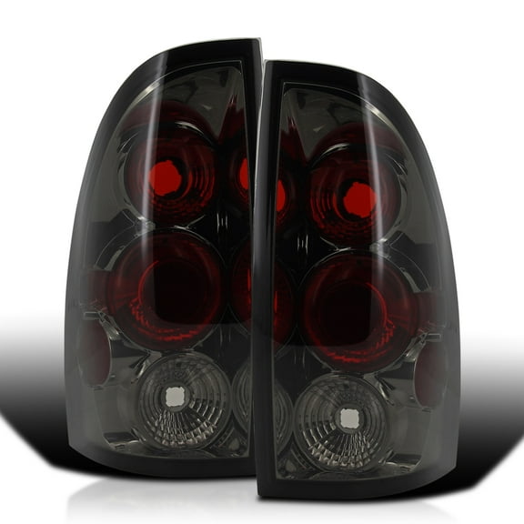 Spec-D Tuning Smoke Lens Tail Lights Compatible with 2005-2008 Toyota Tacoma, Left + Right Pair Assembly