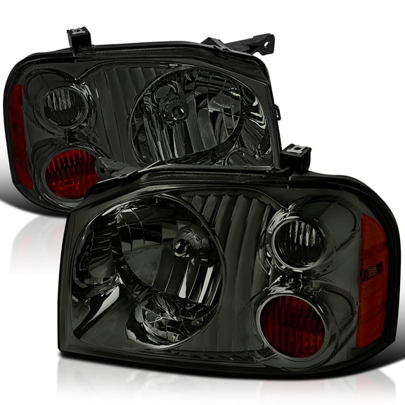 Spec-D Tuning Smoke Replacement Headlights Compatible with 2001-2004 Nissan Frontier Left + Right Head Lights Lamps Assembly