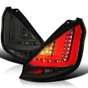 Spec-D Tuning Smoke Tail Lights w/ LED Tube Compatible with 2014-2019 Ford Fiesta Hatchback, Left + Right Assembly
