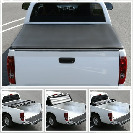 Spec-D Tuning Soft Tri-Fold Vinyl Tonneau Cover Compatible with 2016-2019 Toyota Tacoma 6' Short Bed