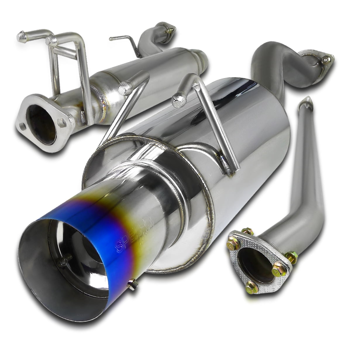 Spec-D Tuning Stainless Steel Catback Exhaust System w/ Burnt Tip ...