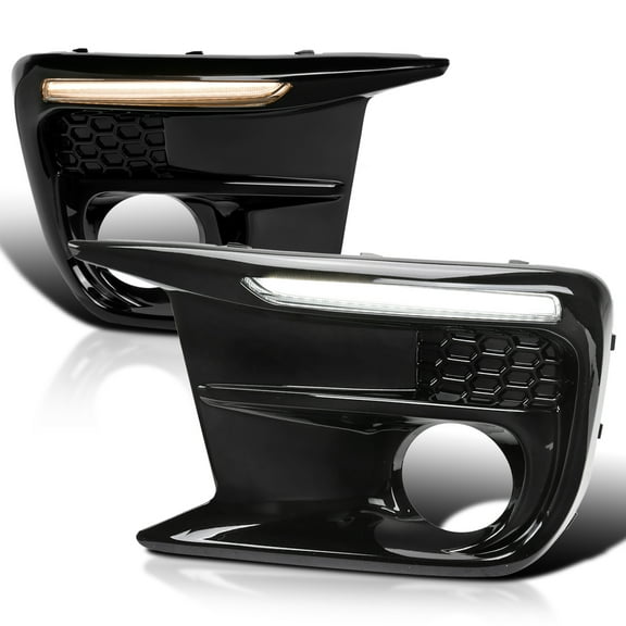 Spec-D Tuning Switchback LED DRL Sequential Fog Lights Bezel Compatible with 2018-2021 Subaru WRX STI