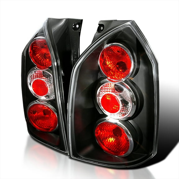 Spec-D Tuning Tail Lights Black Compatible with 2004-2009 Hyundai Tucson, Left + Right Pair Assembly