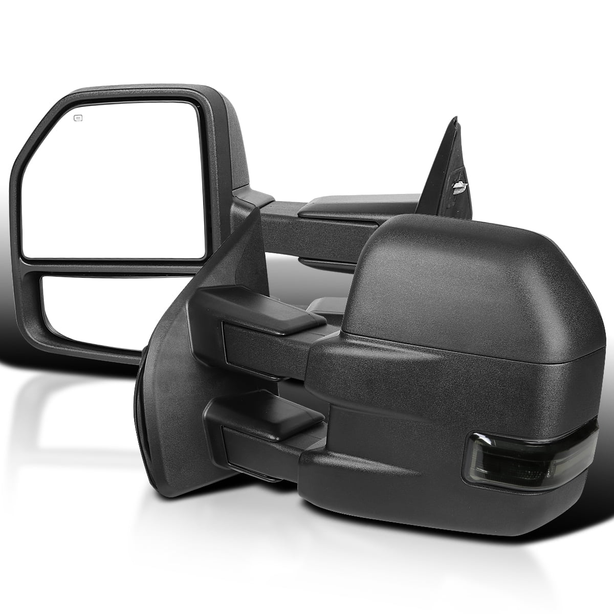 Spec D Tuning Towing Mirrors for 2015-2017 Ford F150 - Black