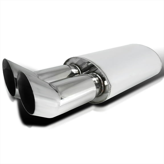 Spec-D Tuning Universal 3" Jdm Hi-Power Dual Tip Dtm Exhaust Muffler Fits select: 2000-2010 CHEVROLET IMPALA, 1997-2010 CHEVROLET MALIBU
