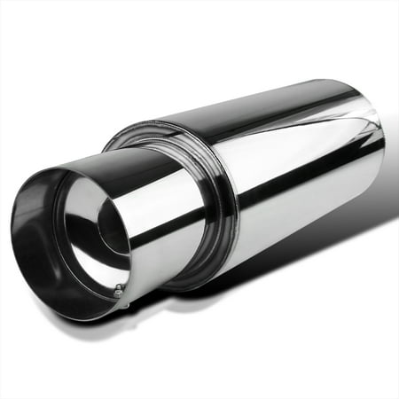 Spec-D Tuning Universal 4" Tip Jdm N1 Style Muffler Hi Flow Titanium Steel Fits select: 2000-2010 CHEVROLET IMPALA, 1997-2010 CHEVROLET MALIBU