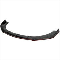 Spec-D Tuning Universal Glossy Black Red Trim Front Bumper Lip Spoiler Splitter Kits 3PC