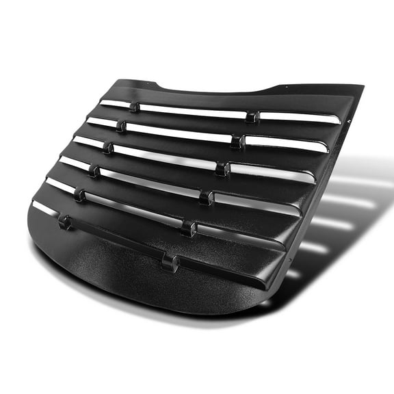 Spec-D Tuning Vintage Style Abs Black Rear Window Louver Cover 1 Pc Compatible with Ford Mustang 2015-2018