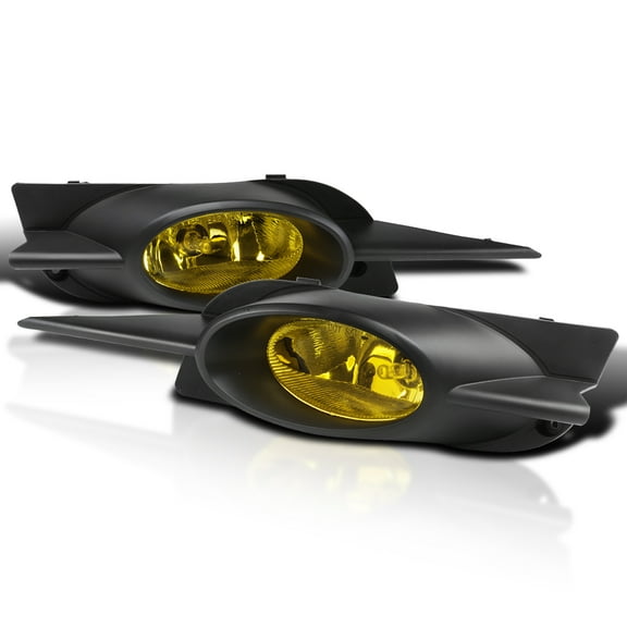 Spec-D Tuning Yellow Bumper Driving Fog Lights + Bulbs + Switch Compatible with 2009-2011 Honda Civic 2Dr Coupe L+R Pair Assembly
