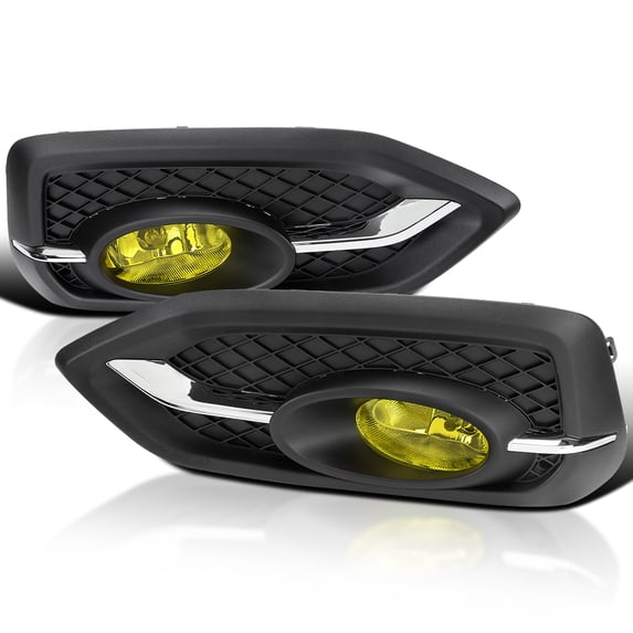 Spec-D Tuning Yellow Fog Lights Compatible with 2014-2015 Honda Civic 2 Door, L+R Pair Assembly
