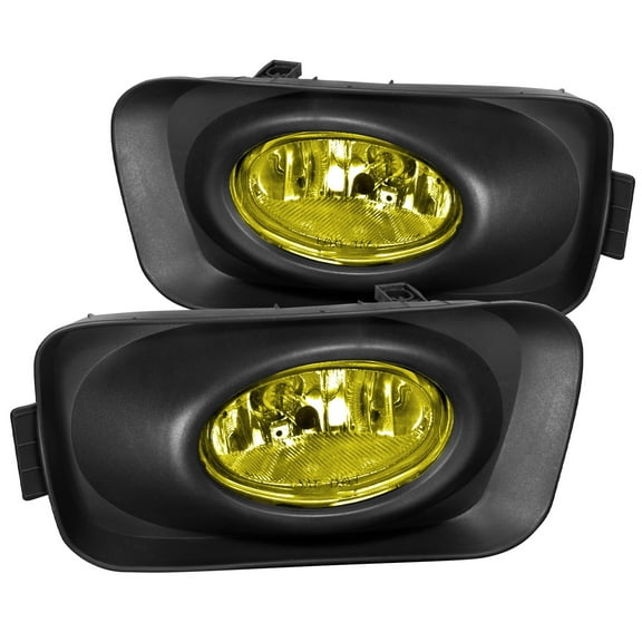 Spec-D Tuning Yellow Fog Lights + H11 Bulbs Compatible with 2004-2005 Acura TSX, L+R Pair Assembly