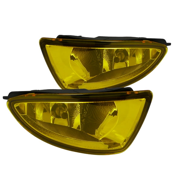 Spec-D Tuning Yellow Fog Lights + H8 Bulbs + Switch Compatible with 2004-2005 Honda Civic 2/4Dr, L+R Pair Assembly