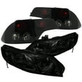 thumbnail image 1 of Spec-D Tuning for Honda Civic 4Dr Smoked Headlights+Glossy BlackTail Brake Lamps, 1 of 7