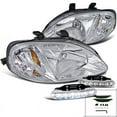thumbnail image 1 of Spec-D Tuning for Honda Civic Sedan Coupe Chrome Headlights+LED Bumper Fog Lamps, 1 of 2